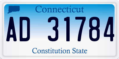 CT license plate AD31784