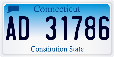 CT license plate AD31786