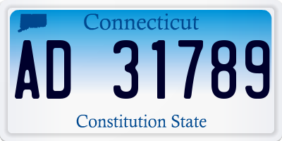 CT license plate AD31789