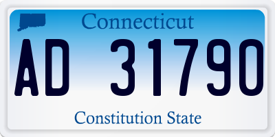 CT license plate AD31790