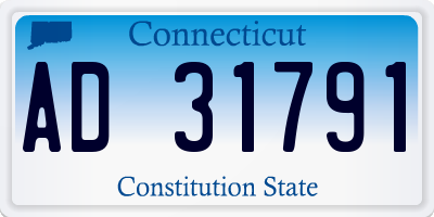 CT license plate AD31791