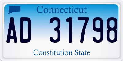 CT license plate AD31798