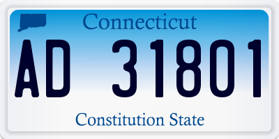 CT license plate AD31801