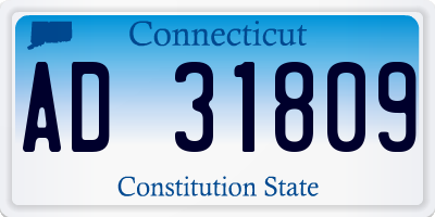 CT license plate AD31809