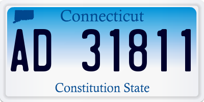 CT license plate AD31811
