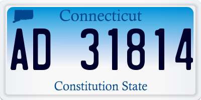 CT license plate AD31814