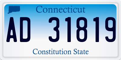 CT license plate AD31819