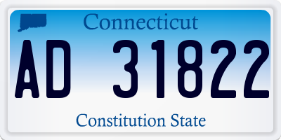 CT license plate AD31822