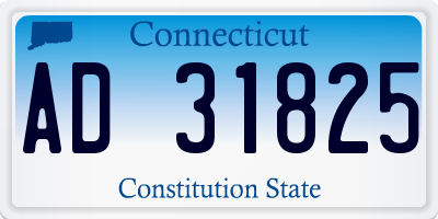 CT license plate AD31825