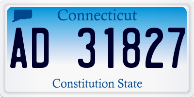 CT license plate AD31827