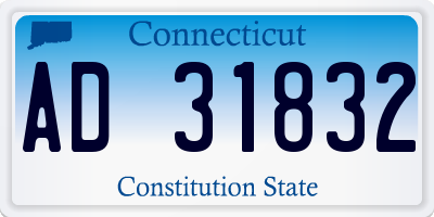 CT license plate AD31832