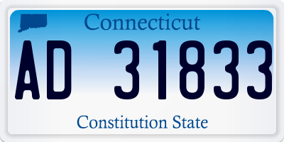 CT license plate AD31833