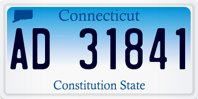 CT license plate AD31841