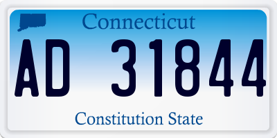 CT license plate AD31844