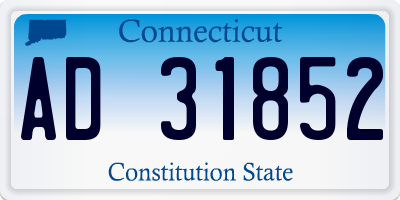 CT license plate AD31852