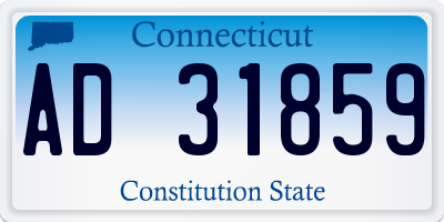 CT license plate AD31859