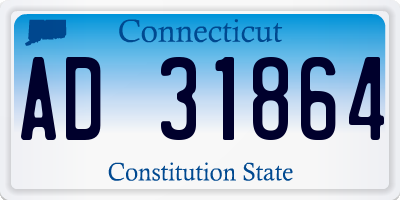 CT license plate AD31864