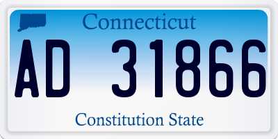 CT license plate AD31866