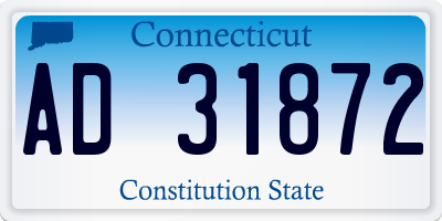 CT license plate AD31872