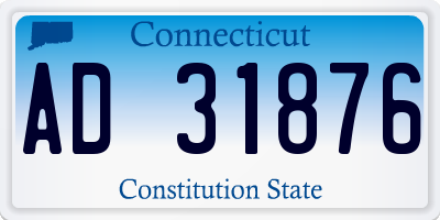 CT license plate AD31876