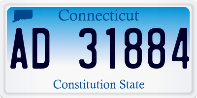 CT license plate AD31884