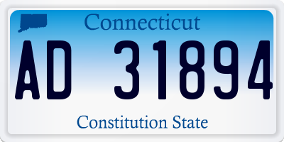 CT license plate AD31894