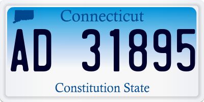 CT license plate AD31895