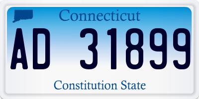 CT license plate AD31899