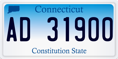 CT license plate AD31900