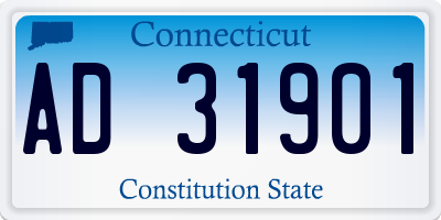 CT license plate AD31901