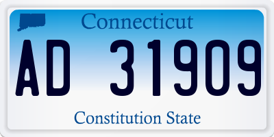 CT license plate AD31909