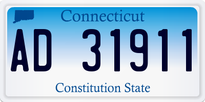 CT license plate AD31911