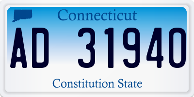 CT license plate AD31940
