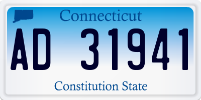 CT license plate AD31941