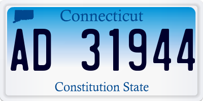 CT license plate AD31944