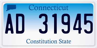 CT license plate AD31945