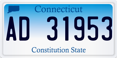CT license plate AD31953