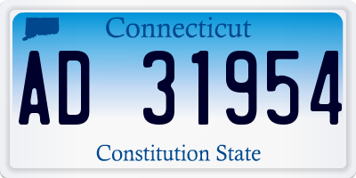 CT license plate AD31954