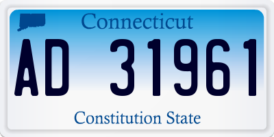 CT license plate AD31961