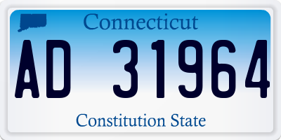 CT license plate AD31964