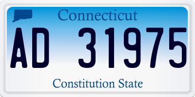 CT license plate AD31975