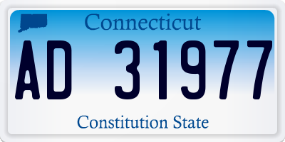 CT license plate AD31977