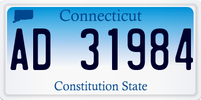CT license plate AD31984
