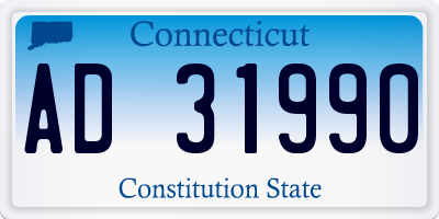 CT license plate AD31990