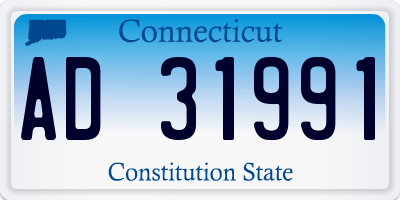 CT license plate AD31991