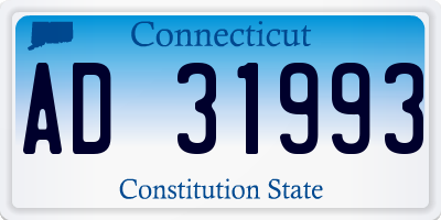 CT license plate AD31993