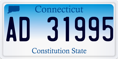 CT license plate AD31995