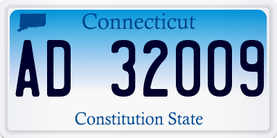 CT license plate AD32009