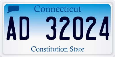 CT license plate AD32024