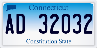 CT license plate AD32032